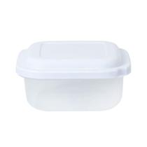 Pote Plástico Quadrado 500ml Plasvale Branco Pote Plástico Quadrado 500ml Plasvale Branco