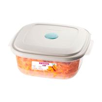 Pote Plástico Quadrado Baixo Vac Freezer Cappucino 1,3L - Sanremo