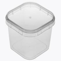 Pote Plástico Quadrado Com Lacre 220 Ml 200 Unidades Pote Plástico Quadrado Com Lacre 220 Ml 200 Unidades