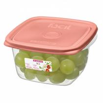 Pote Plástico Quadrado Com Tampa Hermético 800ml Sanremo Armazenamento