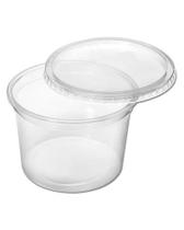 Pote Plástico Redonda Com Tampa 145ml Com 24 Unidades - Prafesta Pote Plástico Redonda Com Tampa 145ml Com 24 Unidades - Prafesta