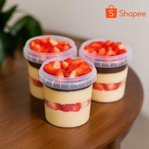 Pote Plástico Redondo com Lacre Inviolável 220ml Kit com 200 Unidades