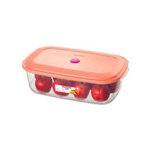 Pote Plástico Retangular Alto Vac Freezer Rosa 4500ml - Sanremo