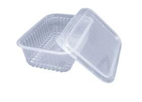 Pote plástico retangular com tampa 350ml p/ marmita 120un Pote plástico retangular com tampa 350ml p/ marmita 120un