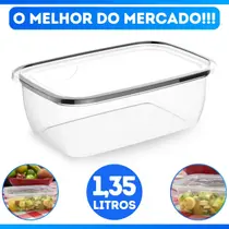 Pote Plástico Retangular Com Tampa BPA free. Freezer Microondas Pote Plástico Retangular Com Tampa BPA free. Freezer Microondas