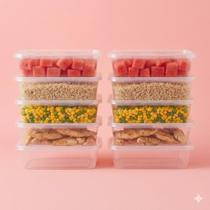 Pote Plástico Retangular Tampa Hermética Alimentos Freezer Micro-ondas Fácil Limpar Medidas 21x13x6