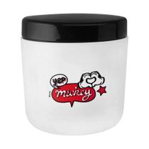Pote Porta Algodão do Mickey Disney em Plástico Preto e Branco Multiuso - Brinox Coza 14012/0975