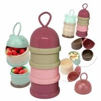 Pote Porta Alimentos Bebê 3 Divisórias Empilhável 285g - Dispensador