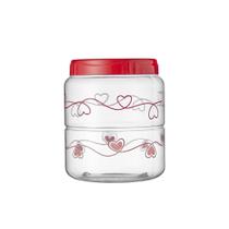 Pote Porta Condimentos Organizador Paris Corações 1250ml Tiba Pote Porta Condimentos Organizador Paris Corações 1250ml Tiba