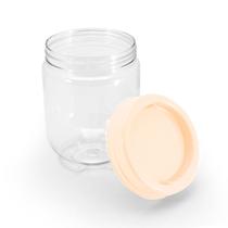 Pote Porta Condimentos Organizador Rosa Pastel Gire e Trave Empilha Fácil 380ml