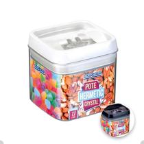 Pote Porta Mantimento Cozinha Hermético Transparente 1100 Ml - Injeplastec