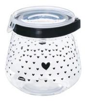 Pote Porta Mantimento Hermético Flip Com Trava Corações 1,1L Pote Porta Mantimento Hermético Flip Com Trava Corações 1,1L