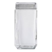 Pote Porta Mantimentos De Vidro Quadrado Tampa De Vidro Style 2160ml Cozinha Luxo Premium Armazenamento Alimentos - Le Bianco