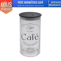 Pote Porta Mantimentos Hermetico Resistente Decorado Cafe 1400 ml