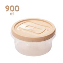 Pote Porta Mantimentos Plástico Tampa Rosca Redondo 900ml