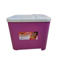 Pote Porta Ração Container 15kg Rosa - Furacão Pet