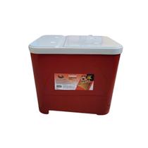 Pote Porta Ração Container 15kg Vermelho - Furacão Pet