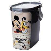Pote Porta Ração Hermético Decorado Mickey 8,5lt Com Alça E Concha Medidora Premium - Pote Porta Ração Hermético Decorado Mickey 8,5lt Com Alça E Concha Medidora Premium -