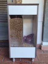Pote Porta Ração Organizador 2 Compartimentos Gato Cachorro