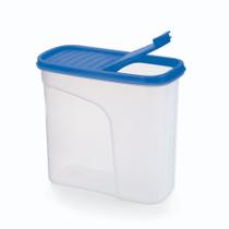 Pote Porta Sabão Em Pó Transparente 1,8 Litros Plástico Pote Porta Sabão Em Pó Transparente 1,8 Litros Plástico