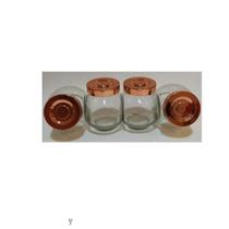 Pote Porta Temperos De Vidro Tampa4 Unid. 120 Ml Domo