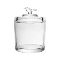 Pote Potiche de Cristal Ecológico com Tampa Bird 14,5 cm Luxo