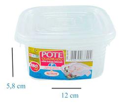 Pote Potinho Multiuso Recipiente Tampa Travas 360 ml