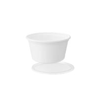 Pote PP 1000ml Redondo com Tampa Lacre Branco 225 Unidades Para Freezer e Microondas Bpa Free