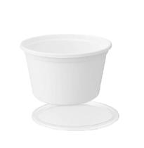 Pote PP com Tampa Lacre 1200 Ml Redondo Branco 28 Unidades