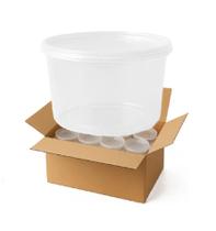 Pote PP com Tampa Lacre 1200 Ml Redondo Transparente 224 unidades