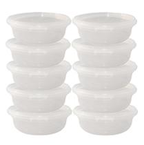 Pote PP com tampa lacre 160 Ml Transparente 10 unidades