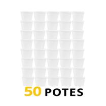 Pote PP com tampa lacre 400 Ml Redondo Branco - 50 Unidades