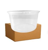Pote PP com Tampa Lacre 600 Ml Redondo Transparente 348 unidades