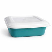 Pote Quadrado 1L Plástico Reforçado Tampa Hermética Resistente Alimentos Cozinha Pote Quadrado 1L Plástico Reforçado Tampa Hermética Resistente Alimentos Cozinha