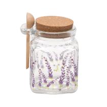 Pote quadrado com tampa e colher provence 290ml vidro Pote quadrado com tampa e colher provence 290ml vidro