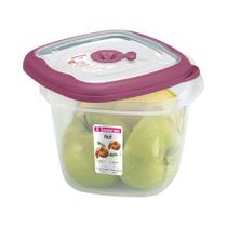 Pote Quadrado De Plástico 1,6 Litros Rosa Sanremo