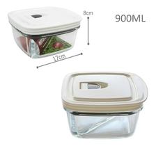 Pote Quadrado De Vidro C/ Divisórias Clink 900 Ml