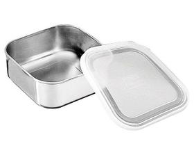 Pote Quadrado em Aço Inox com Tampa 2,12L - Tramontina Pote Quadrado em Aço Inox com Tampa 2,12L - Tramontina