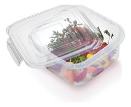 Pote Quadrado Gg Com Travas 3,7 Litro Transparente Free Bpa Pote Quadrado Gg Com Travas 3,7 Litro Transparente Free Bpa