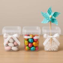 POTE QUADRADO PLÁSTICO PARA TEMPEROS, CALDOS, FAROFA E BISCOITOS - 500ml - 50 Unidades