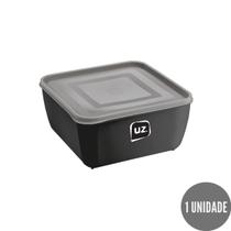 Pote Quadrado Preto Alimentos Fit 5L Boa Vedação - UZ