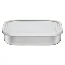 Pote Quadrado Tramontina Freezinox em Aço Inox com Tampa Plástica 16 cm 0,8 L
