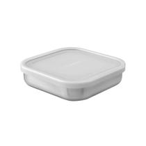 Pote Quadrado Tramontina Freezinox em Aço Inox com Tampa Plástica 16 cm 0,8 L