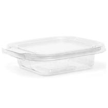 Pote Quadrado Transparente 250ml Tampa com Lacre F730 Fibraform c/50un