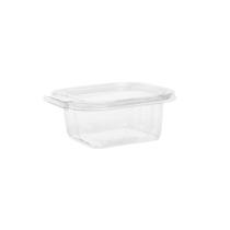 Pote Quadrado Transparente 500ml Tampa com Lacre F732 Fibraform c/50 un