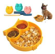 Pote Ração Comedor Lento Educativo Adestramento Cães Pequeno Porte Labirinto Coruja Corujinha