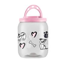 Pote Ração e Petiscos Com Tampa Pet Cachorro Gato Cão 1,7L -