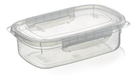 Pote Raso Grande Com Travas 1,1 Litros Plástico Transparente