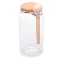 Pote Redondo 1 L Tampa De Rolha E Colher De Bambu Lyor