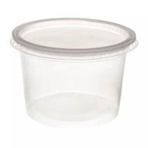 Pote Redondo 500ml Transparente PP Prafesta - Kit 24 unds